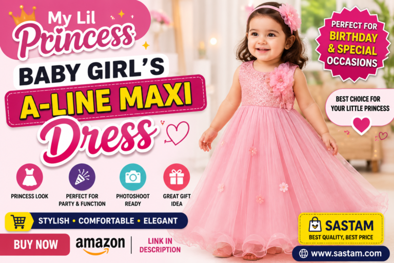My Lil Princess Baby Girl A-Line Maxi Dress | Stylish Party Wear Dress