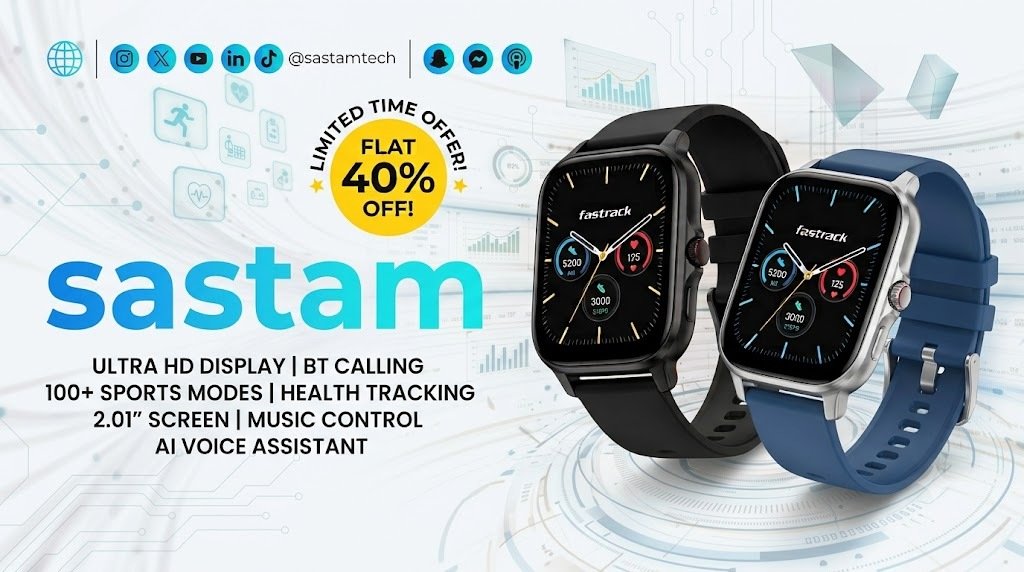 Fastrack Revoltt FR3 Pro Smartwatch at Rs. 3068