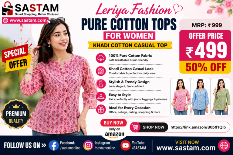 Leriya Fashion Pure Cotton Tops for Women