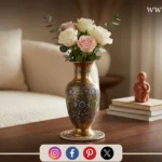 Handcrafted Brass Meenakari Vase: Elevate Home Decor
