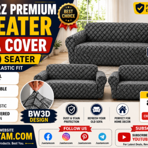 Homerz Premium 7 Seater 3+2+2 Universal Elastic Sofa Cover