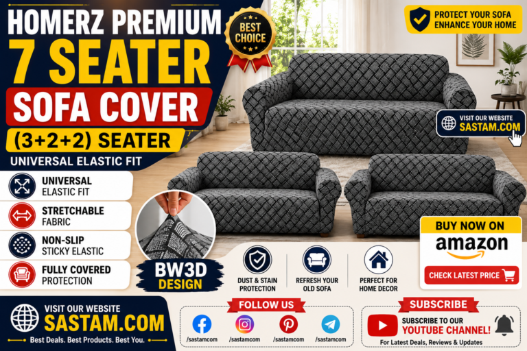 Homerz Premium 7 Seater 3+2+2 Universal Elastic Sofa Cover