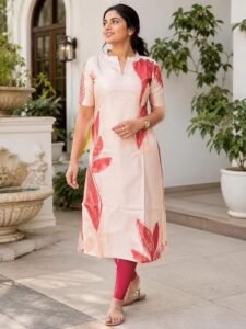 Stylish Peach Rayon Kurta for Women | Best Fashion Find