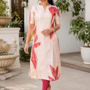 Stylish Peach Rayon Kurta for Women | Best Fashion Find